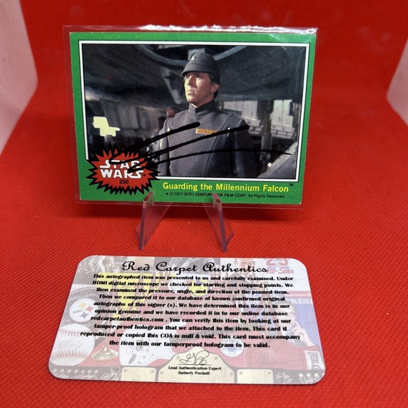 Other - George Lucas 1977 Star Wars Topps #230 SIGNED Autographed Auto Card Guarding COA